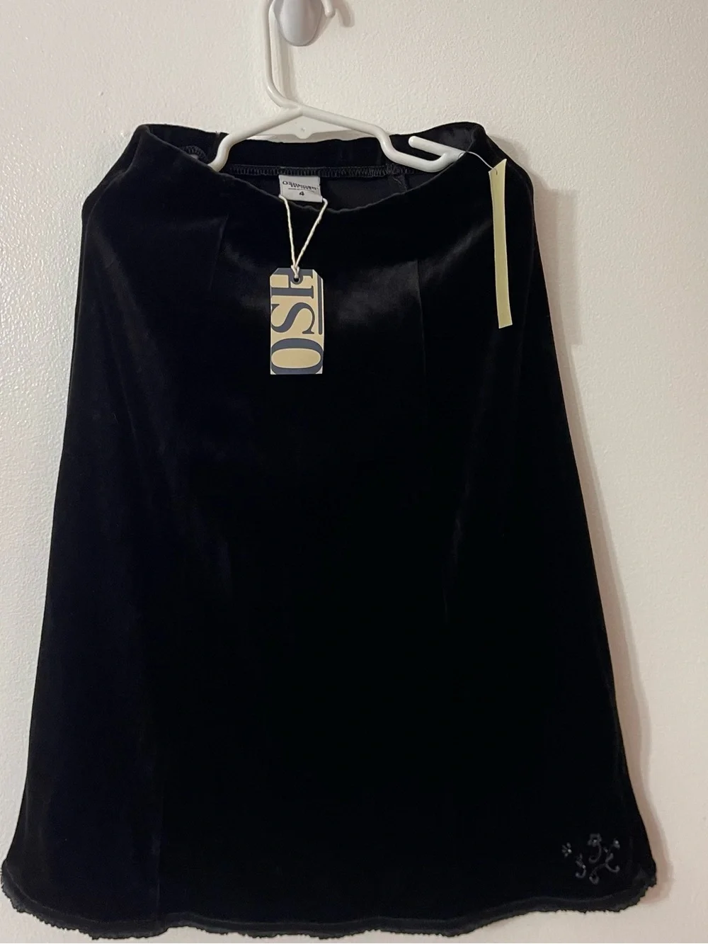 OshKosh B'gosh Black Velvet A-Line Skirt